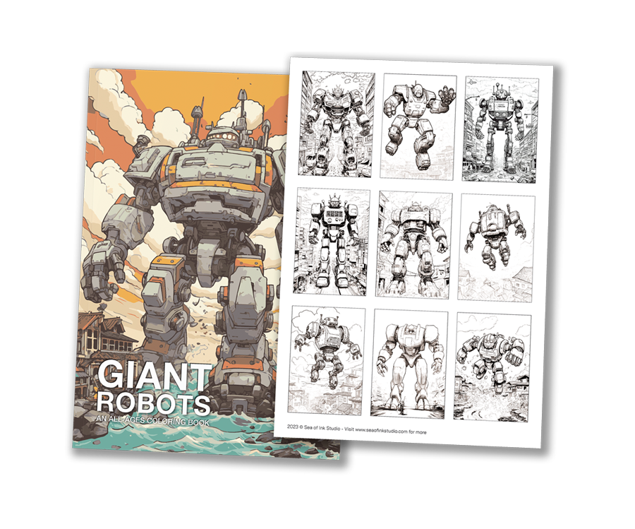 Robots coloring book